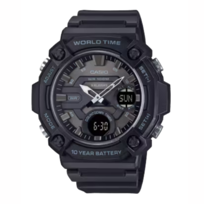 Casio General AEQ-120W-1BV Black Resin Band Men Watch